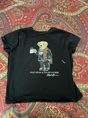 Polo by Ralph Lauren Black Polo Bear Graphic Tee